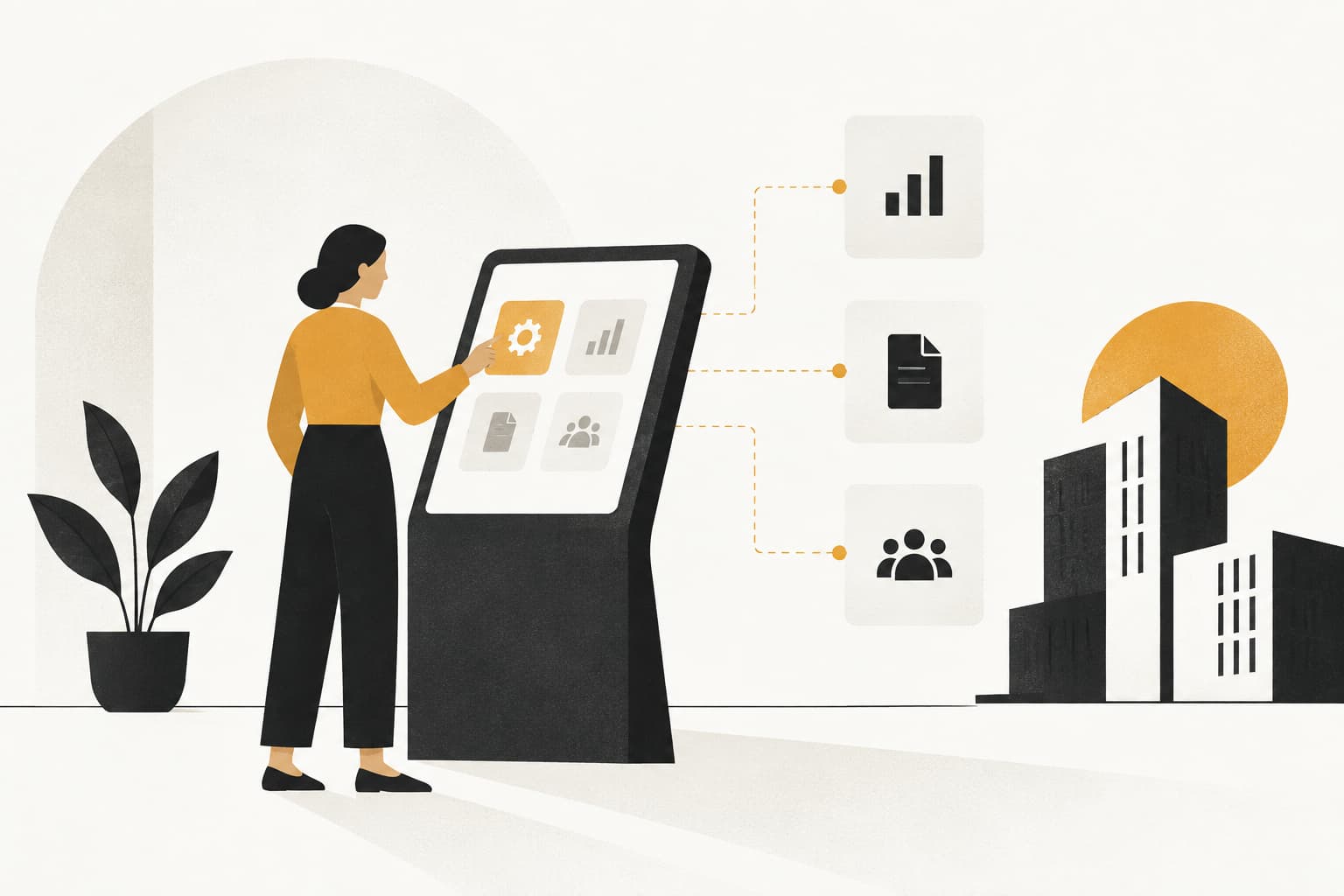 Editorial illustration: Enterprise Self Service