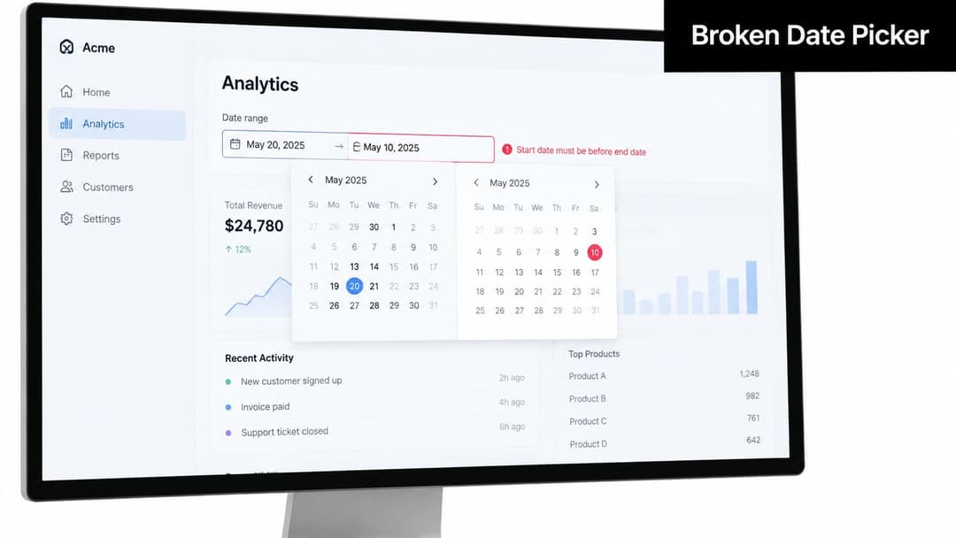 Screenshot from https://cdn.omev.ai/bug-report-example-ui-datepicker.png
