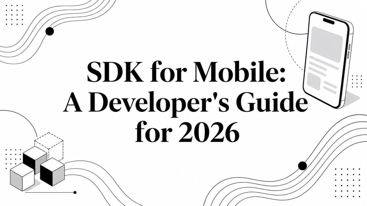 SDK for Mobile: A Developer's Guide for 2026