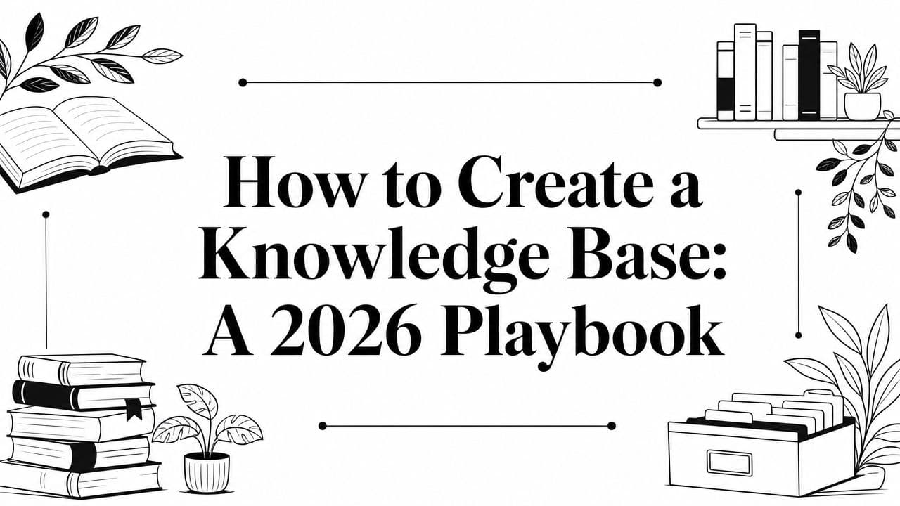How to Create a Knowledge Base: A 2026 Playbook