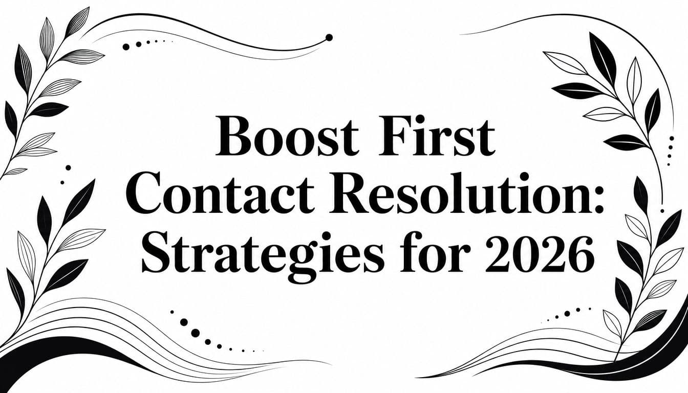 Boost First Contact Resolution: Strategies for 2026