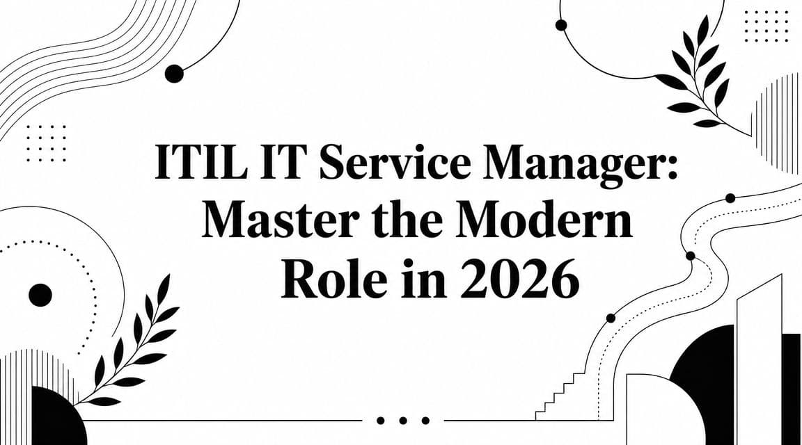 ITIL IT Service Manager: Master the Modern Role in 2026