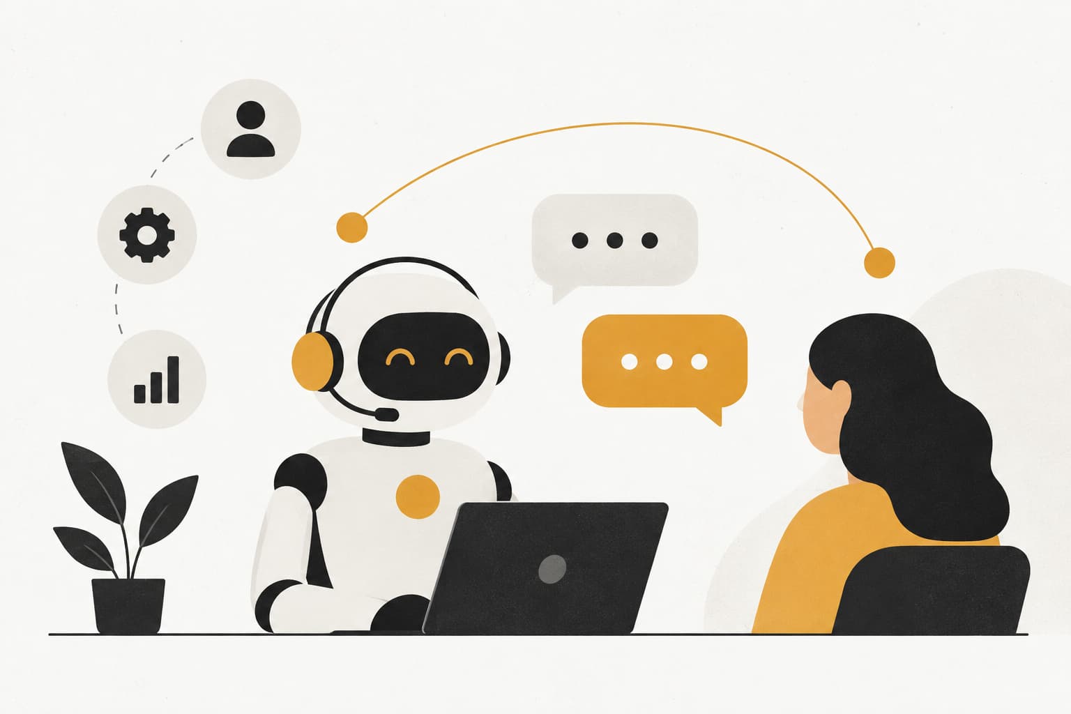 Editorial illustration: AI for Customer Service: A Complete SaaS Guide for 2026