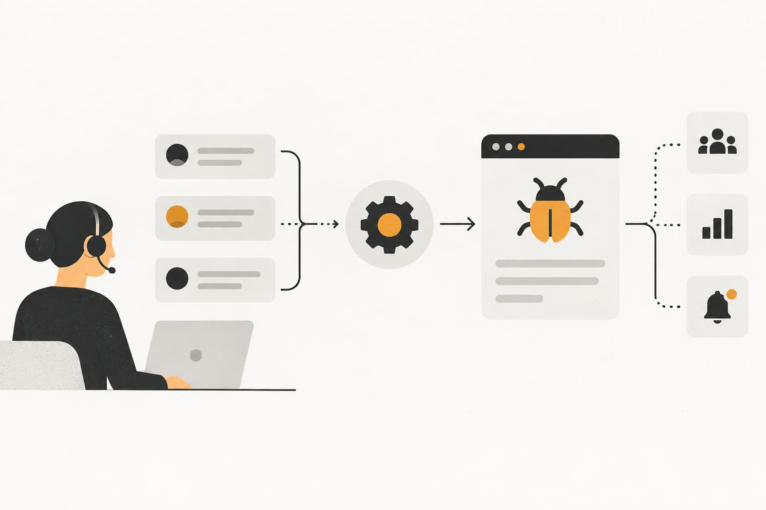Editorial illustration: How to Set Up Automated Bug Reporting from Support Tickets: A Complete Implementation Guide