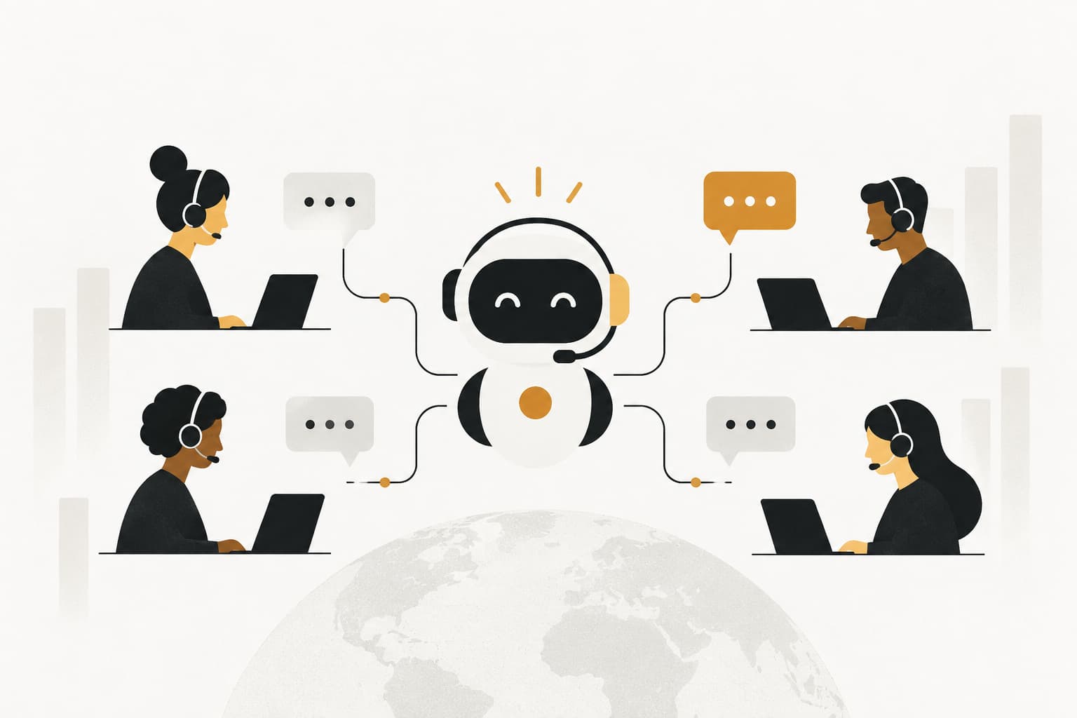 Editorial illustration: 11 Best Customer Support AI Software for Scaling Teams in 2026