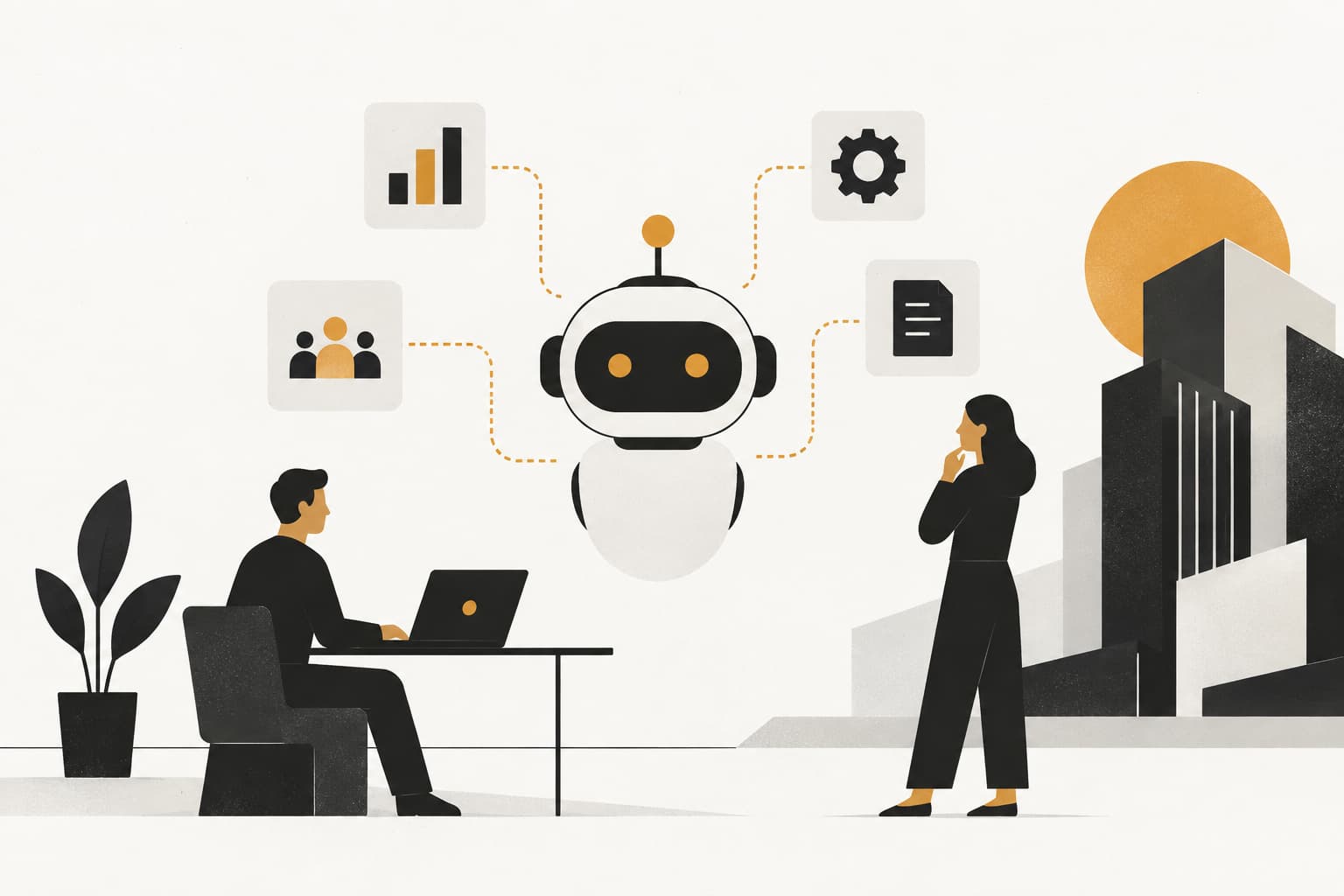 Editorial illustration: Chatbots for Enterprise: Your 2026 Implementation Guide
