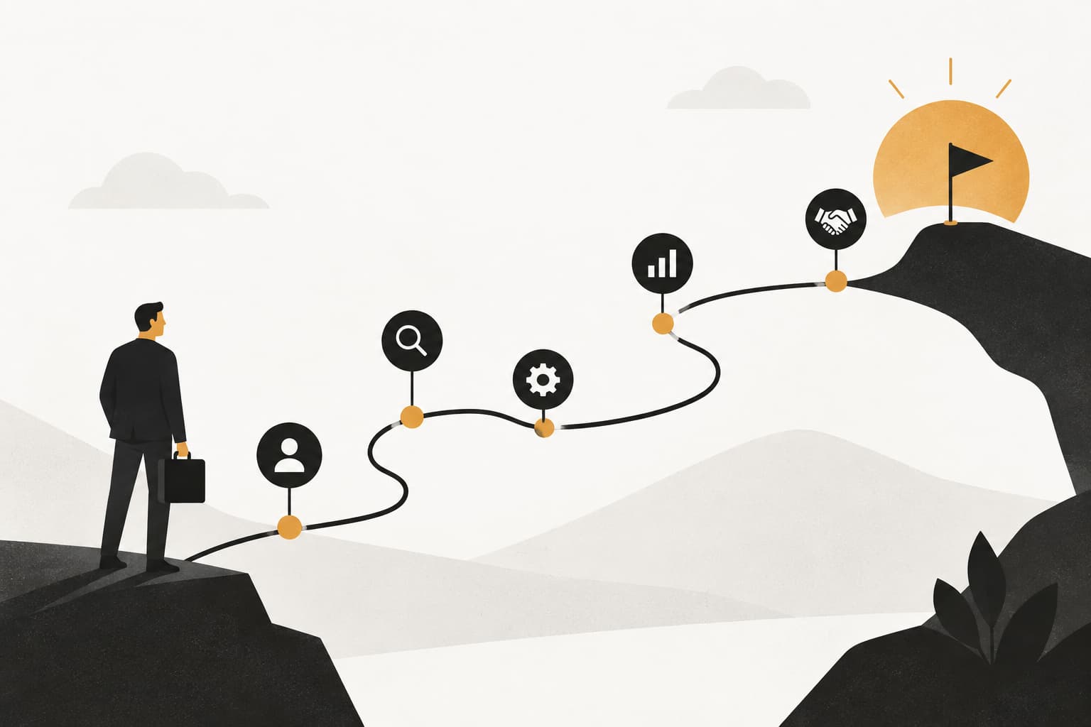 Editorial illustration: Customer Journey Mapping for B2B SaaS Teams