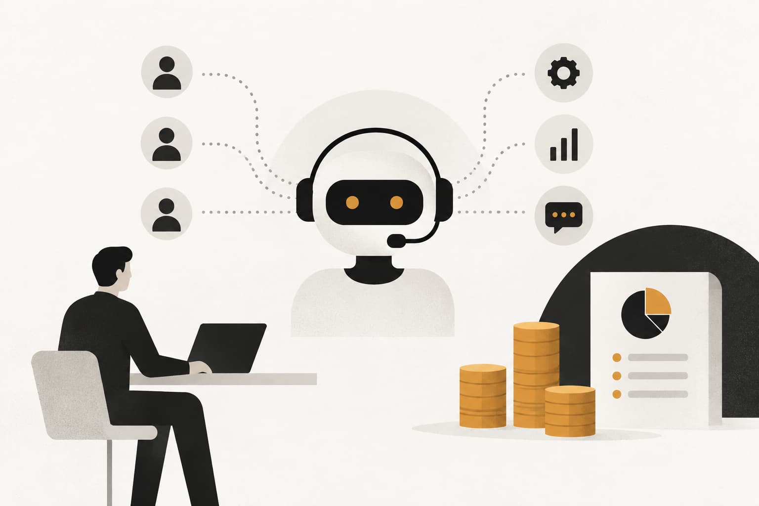 Editorial illustration: Customer Support AI Cost: A Complete Breakdown for B2B Teams in 2026
