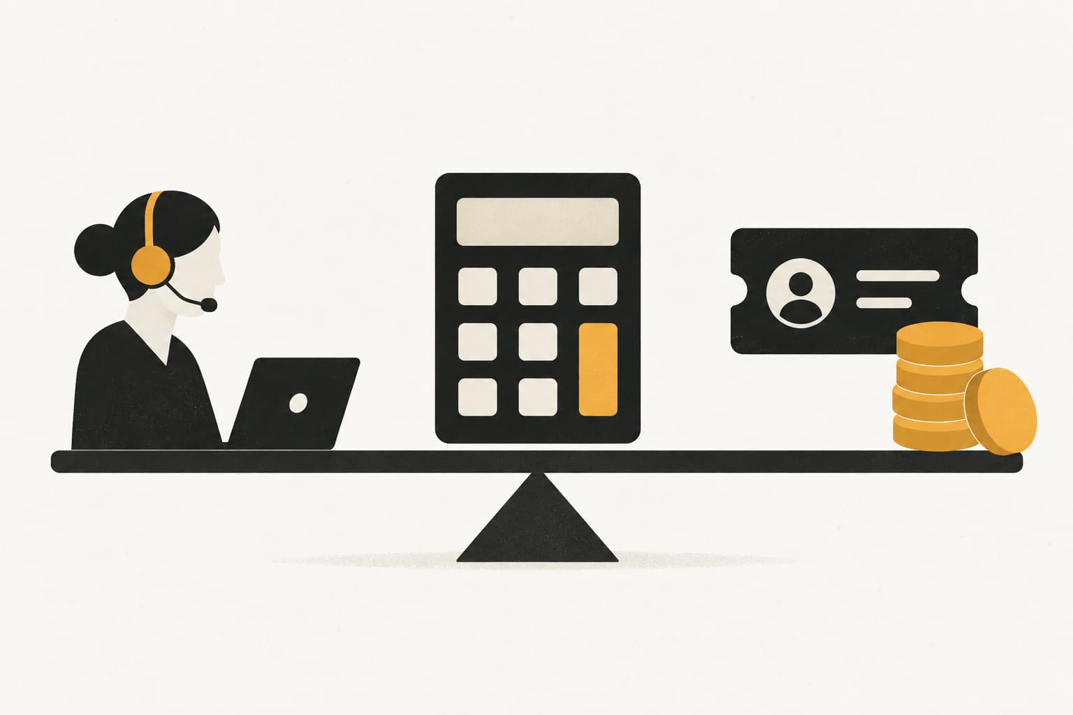 Editorial illustration: How to Calculate Support Cost Per Ticket: A Step-by-Step Guide for B2B Teams