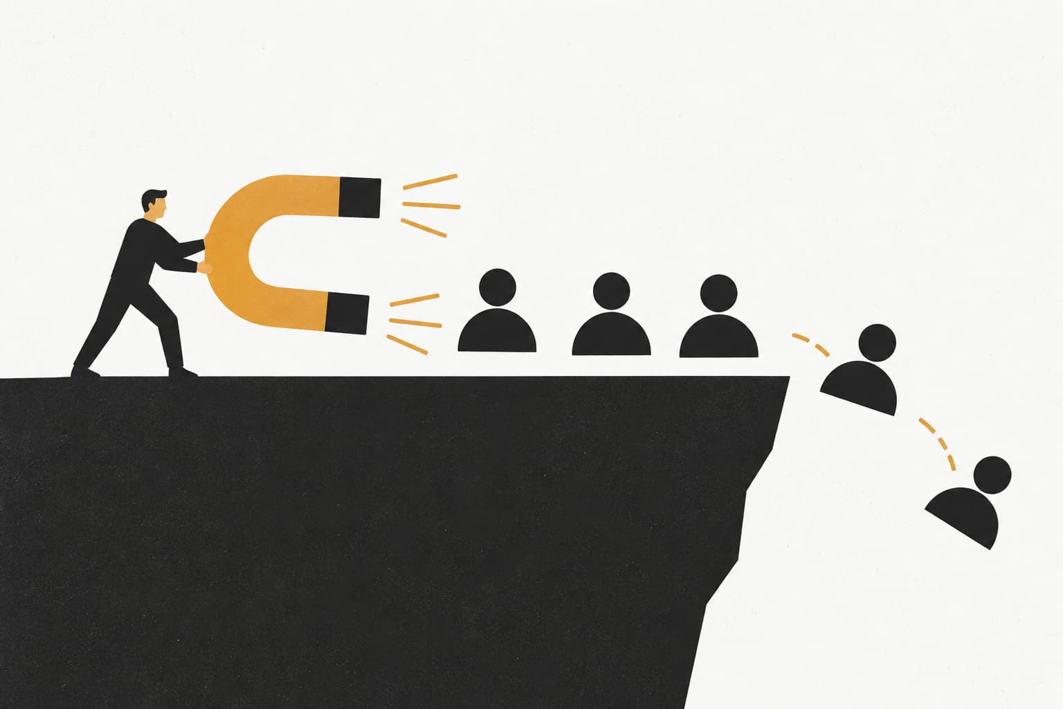 Editorial illustration: How to Reduce Customer Churn: A B2B SaaS Playbook