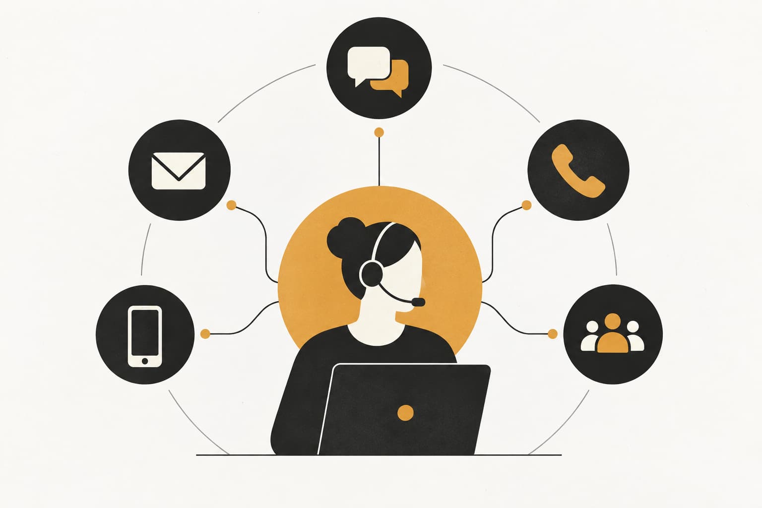 Editorial illustration: Omni Channel Support: A Guide to Unified CX in 2026