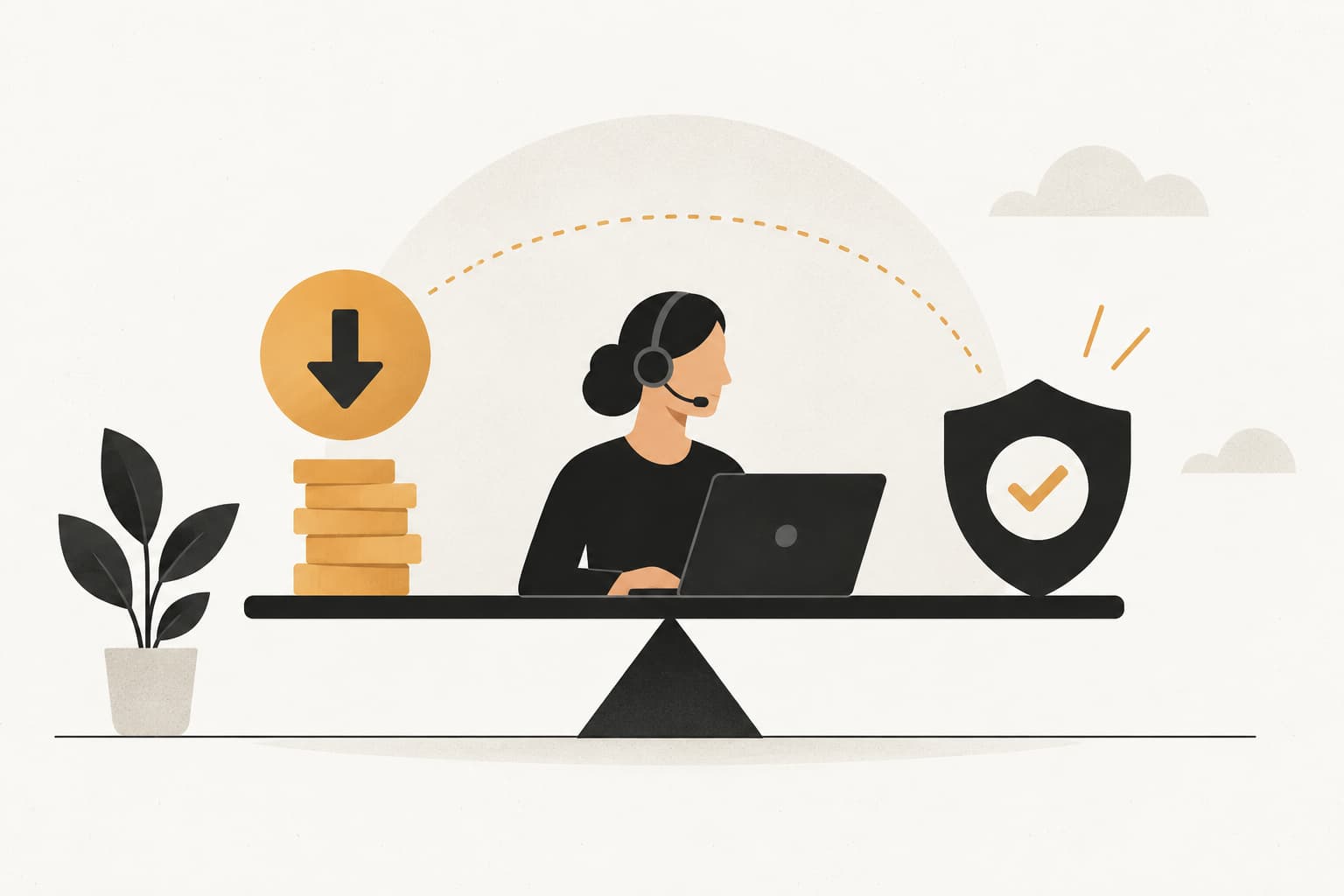 Editorial illustration: 8 Proven Strategies to Reduce Customer Support Costs Without Sacrificing Quality