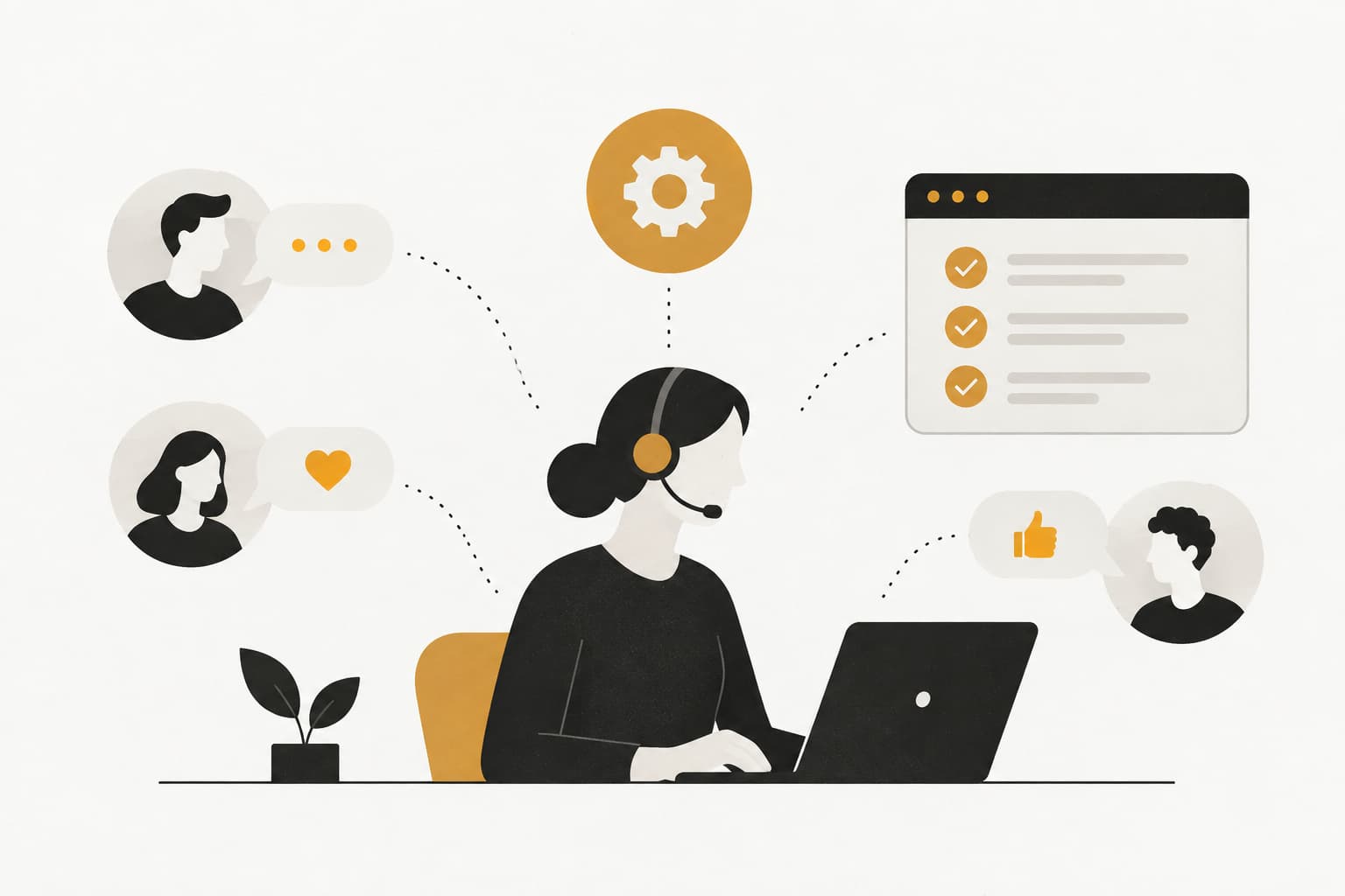 Editorial illustration: 10 SaaS Customer Support Best Practices for 2026