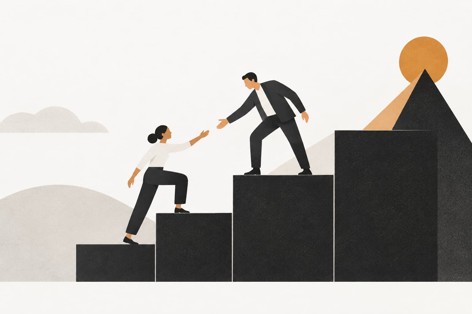 Editorial illustration: Elevate Support Career Development: Guide for Leaders