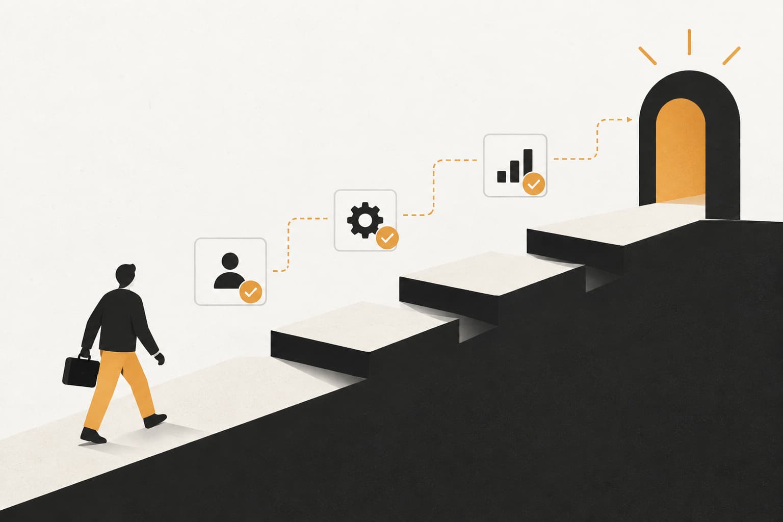 Editorial illustration: User Onboarding Automation Guide for B2B SaaS
