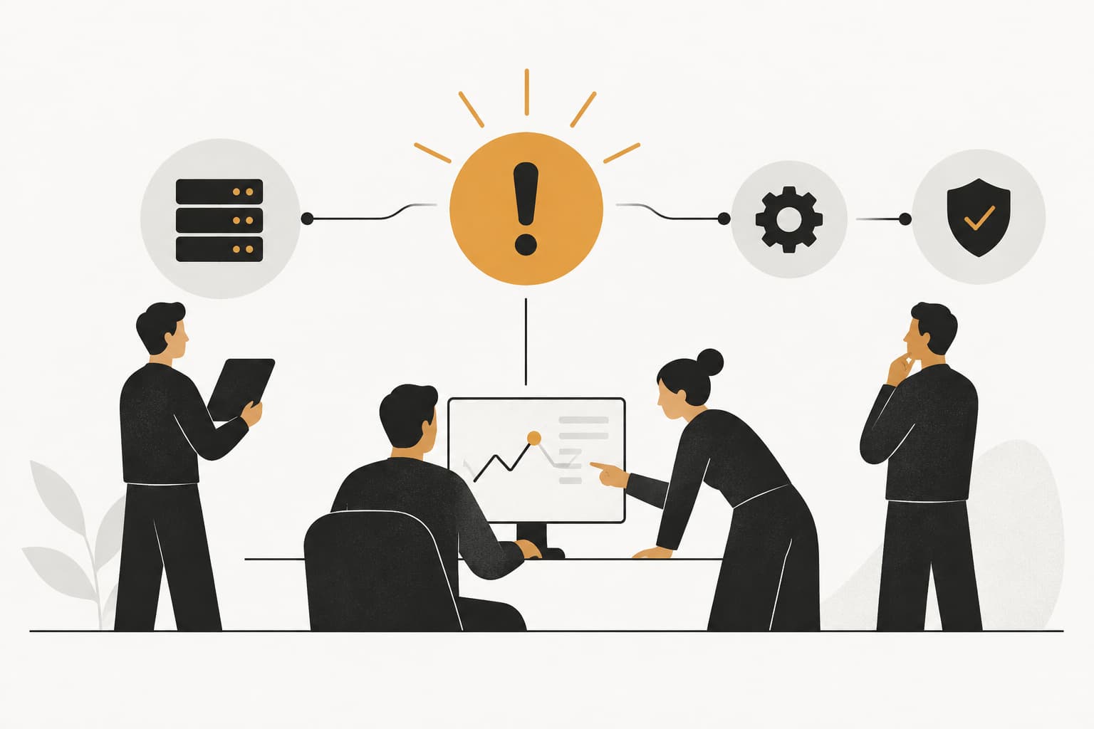 Editorial illustration: What Is Incident Management: A Guide for SaaS