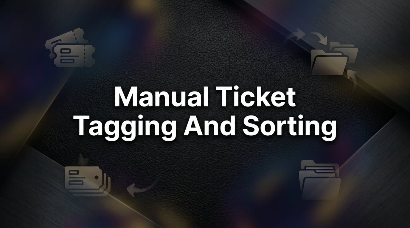 Manual Ticket Tagging and Sorting: A Step-by-Step Guide for Support Teams