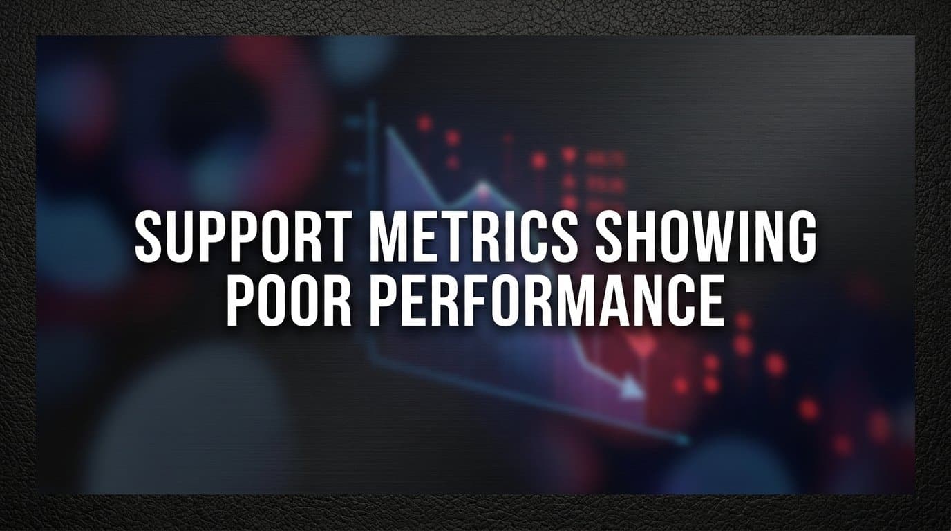 How to Diagnose and Fix Support Metrics Showing Poor Performance
