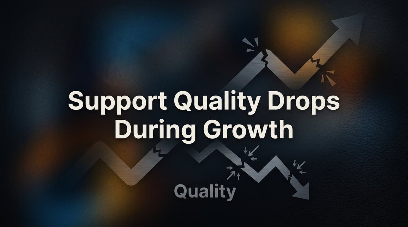 Why Support Quality Drops During Growth (And How to Stop It)