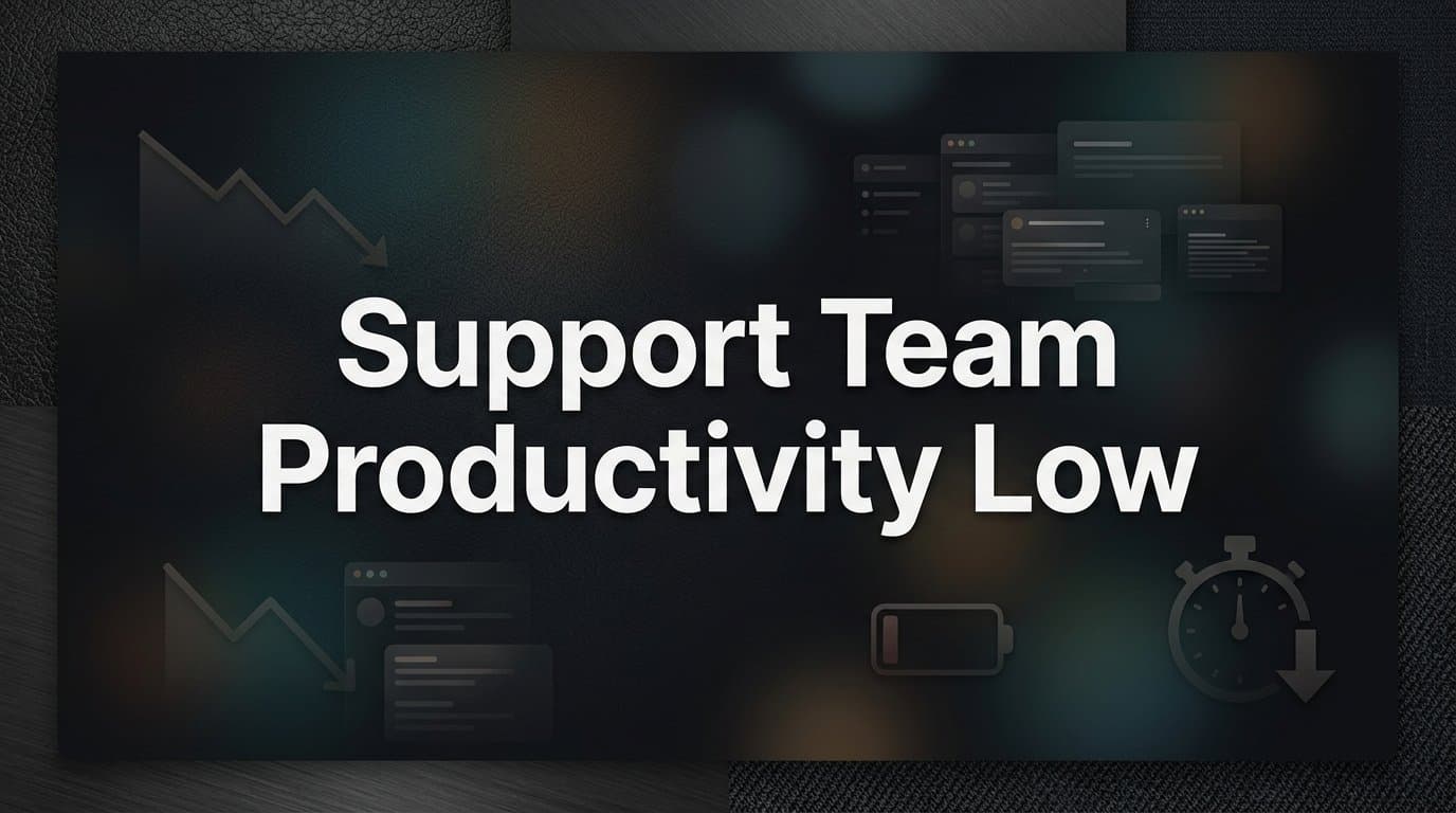 Why Is Your Support Team Productivity Low? The Real Causes (And How to Fix Them)