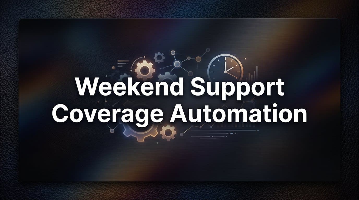 How to Automate Weekend Support Coverage: A Step-by-Step Guide
